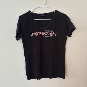 vintage 2000s y2k sea breeze kaiteriteri beach new zealand pink/white tee shirt🌸